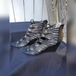 JustFab wedge heel sandals, Size 10--NWOT